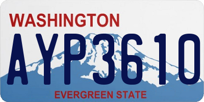 WA license plate AYP3610