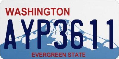 WA license plate AYP3611