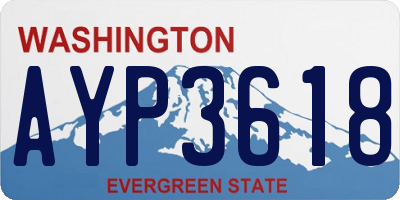 WA license plate AYP3618