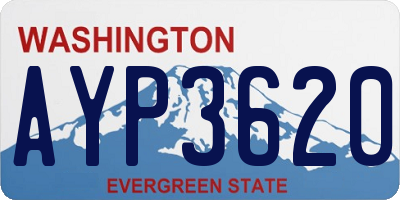 WA license plate AYP3620