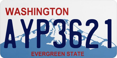 WA license plate AYP3621