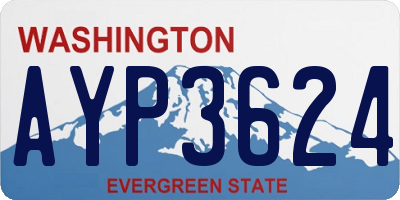 WA license plate AYP3624