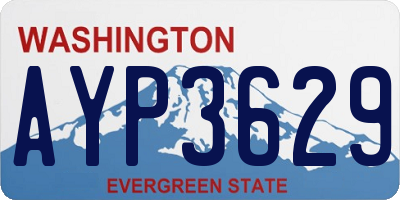 WA license plate AYP3629