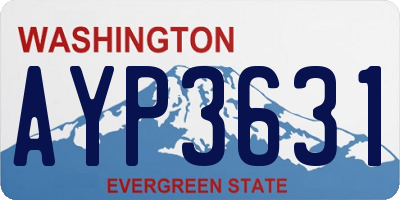 WA license plate AYP3631