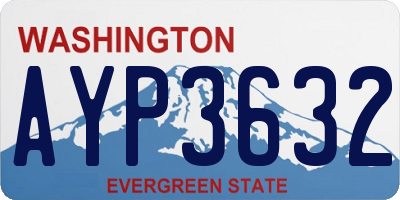 WA license plate AYP3632