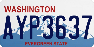 WA license plate AYP3637