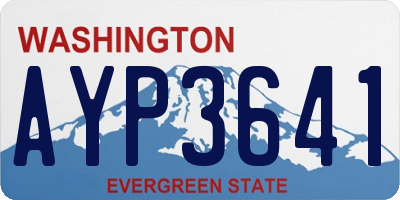 WA license plate AYP3641