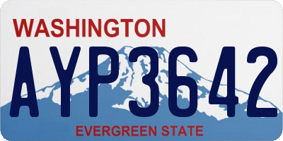 WA license plate AYP3642