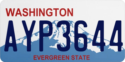 WA license plate AYP3644