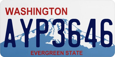 WA license plate AYP3646