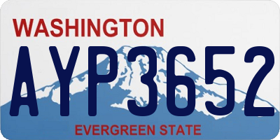 WA license plate AYP3652