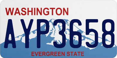 WA license plate AYP3658