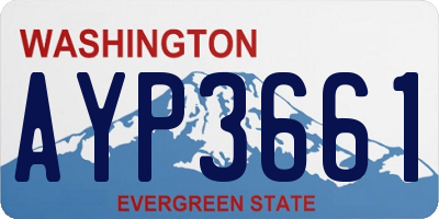 WA license plate AYP3661