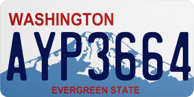 WA license plate AYP3664