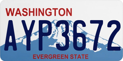 WA license plate AYP3672