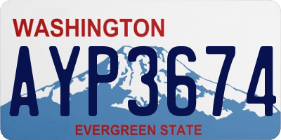 WA license plate AYP3674