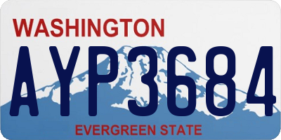 WA license plate AYP3684