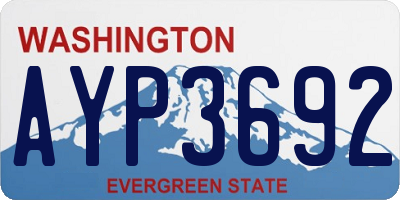 WA license plate AYP3692