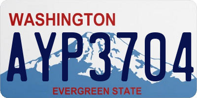 WA license plate AYP3704
