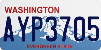 WA license plate AYP3705