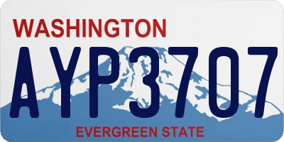 WA license plate AYP3707