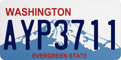 WA license plate AYP3711