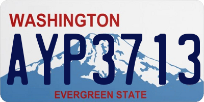 WA license plate AYP3713
