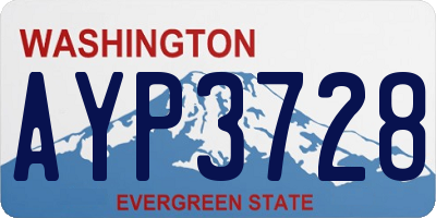WA license plate AYP3728
