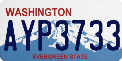 WA license plate AYP3733