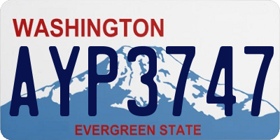 WA license plate AYP3747
