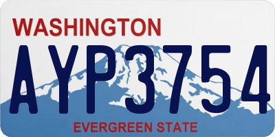 WA license plate AYP3754