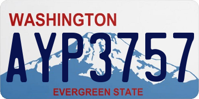 WA license plate AYP3757