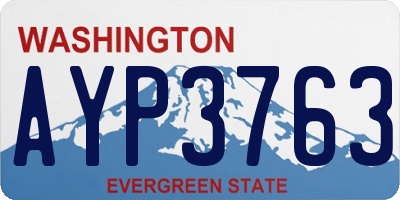 WA license plate AYP3763