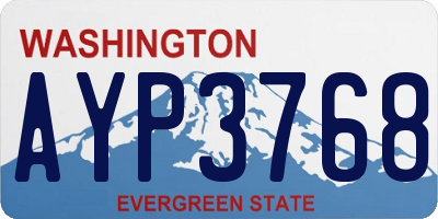 WA license plate AYP3768
