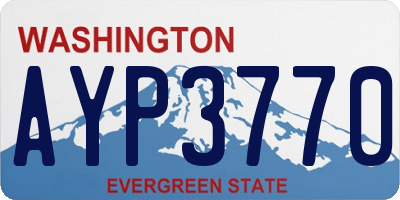 WA license plate AYP3770