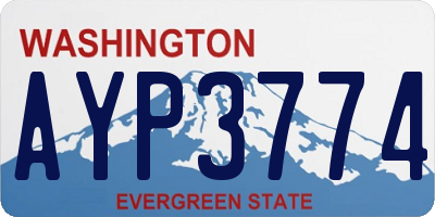 WA license plate AYP3774