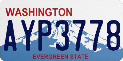 WA license plate AYP3778