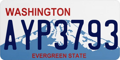 WA license plate AYP3793