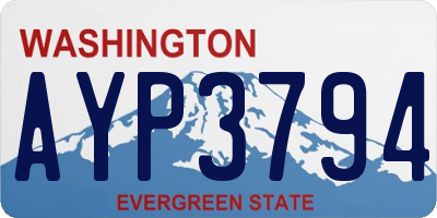 WA license plate AYP3794