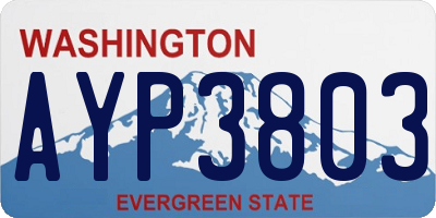 WA license plate AYP3803