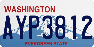 WA license plate AYP3812