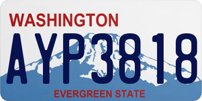 WA license plate AYP3818