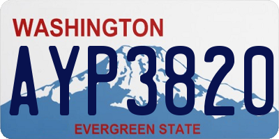WA license plate AYP3820