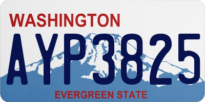 WA license plate AYP3825