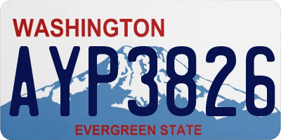 WA license plate AYP3826