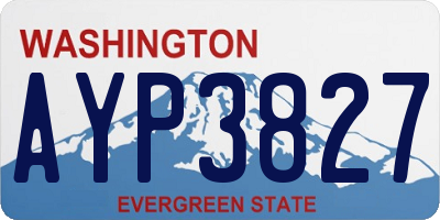 WA license plate AYP3827