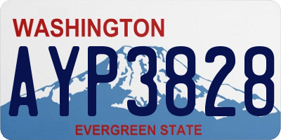 WA license plate AYP3828