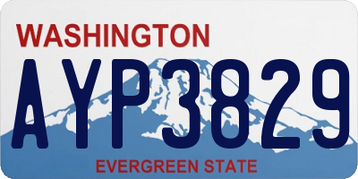 WA license plate AYP3829