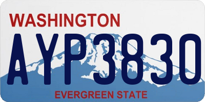 WA license plate AYP3830