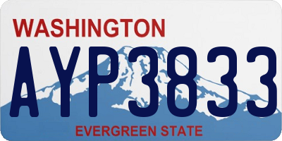 WA license plate AYP3833